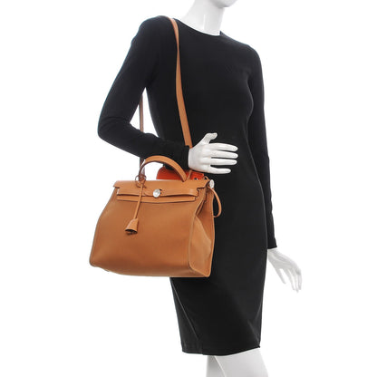 Hermes Toile Vache Hunter Herbag Zip 31 PM Natural 2 of 13