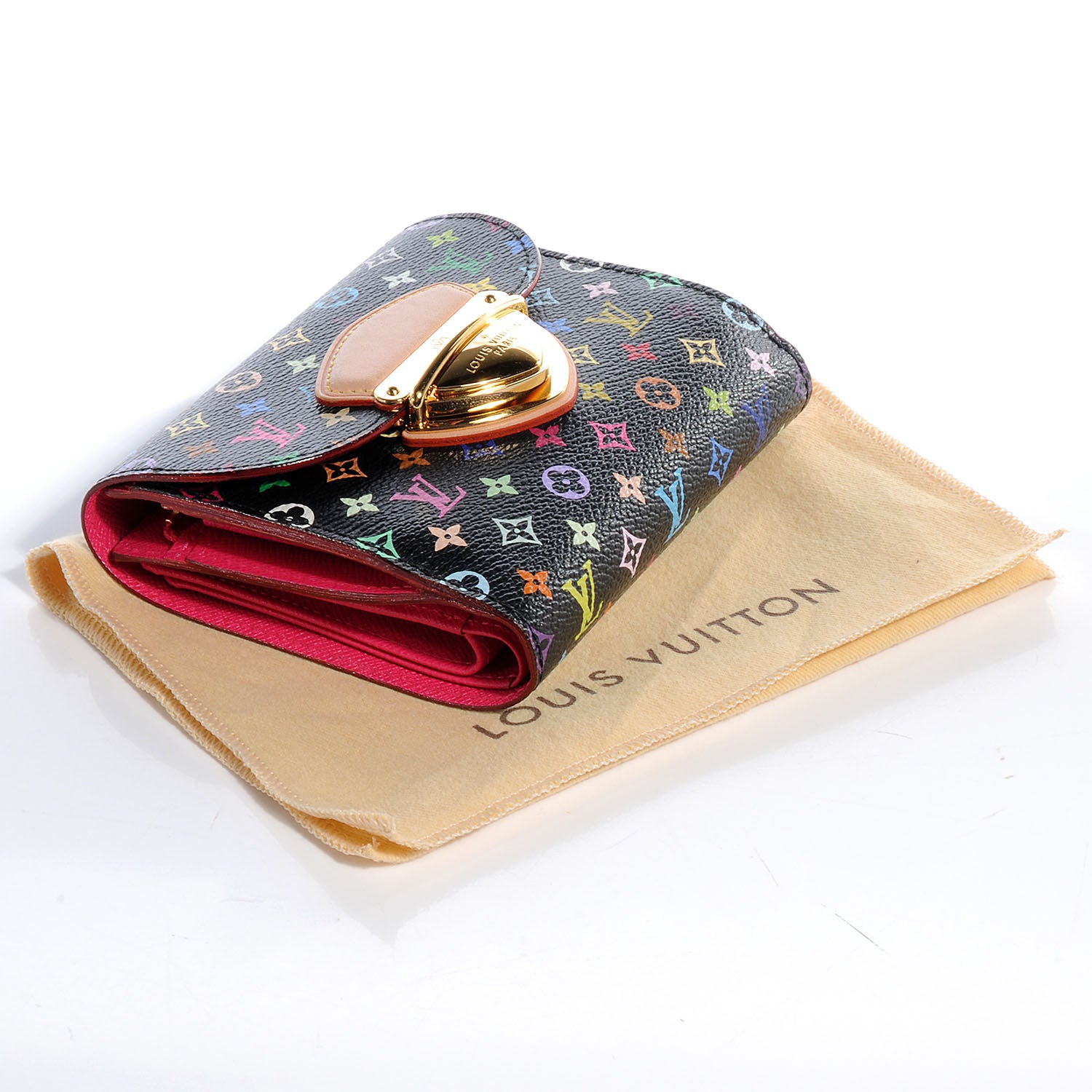 Louis Vuitton Monogram Multicolor Joey Wallet Black Grenade 5 of 8