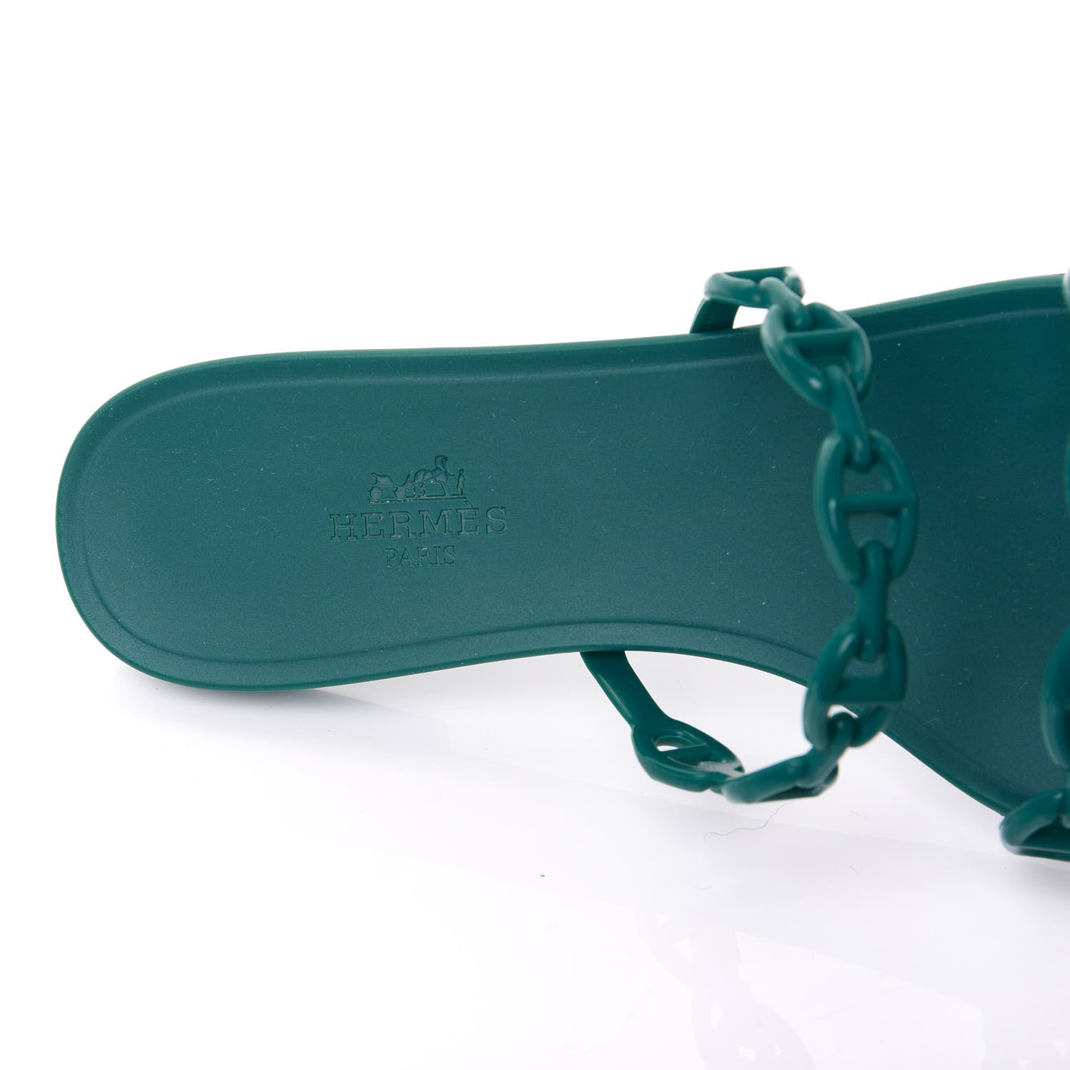 Hermes TPU Rivage Sandals 37 Vert d'Ete 7 of 9