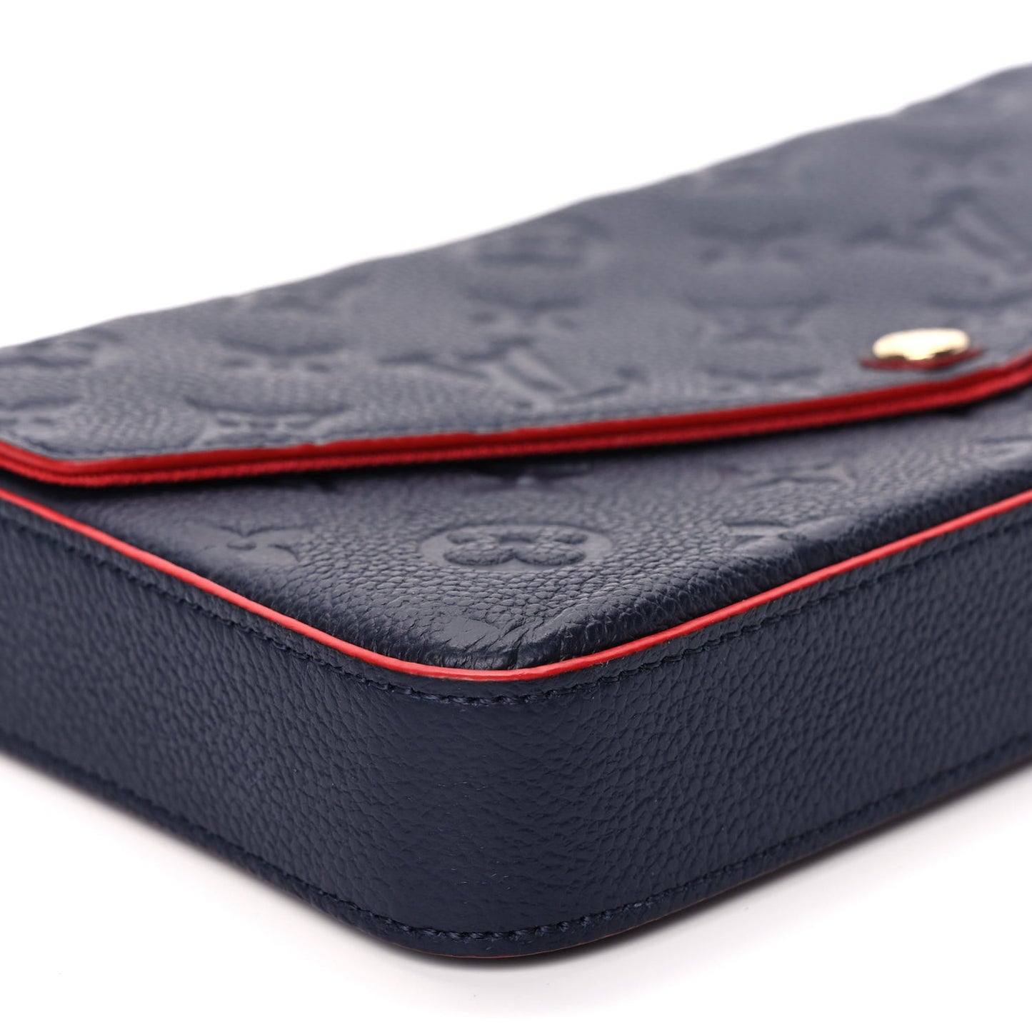 Empreinte Pochette Felicie Chain Wallet Marine Rouge
