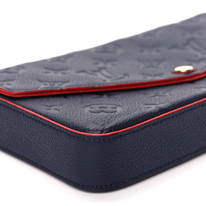 Louis Vuitton Empreinte Pochette Felicie Chain Wallet Marine Rouge 7 of 8