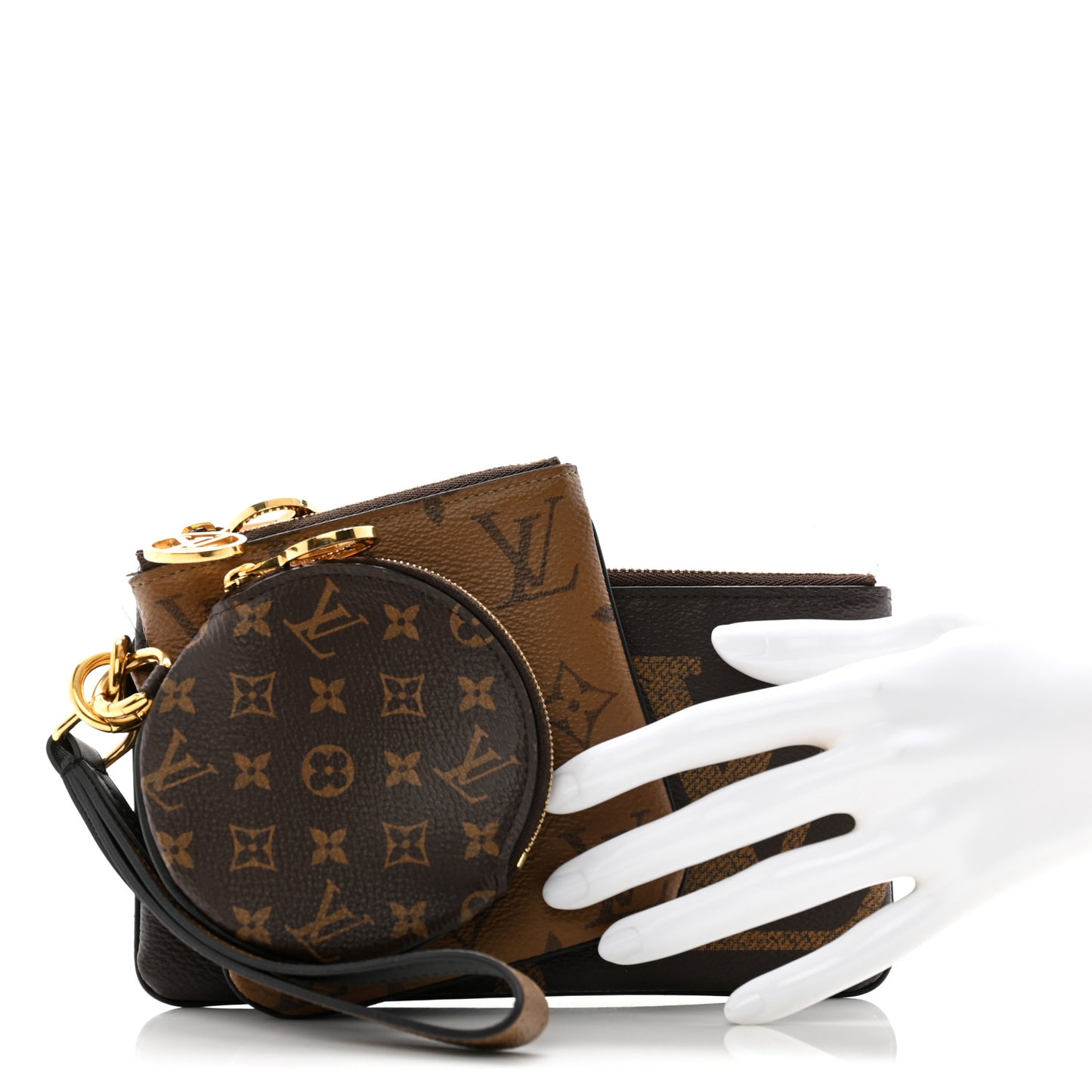 Reverse Monogram Giant Trio Pouch