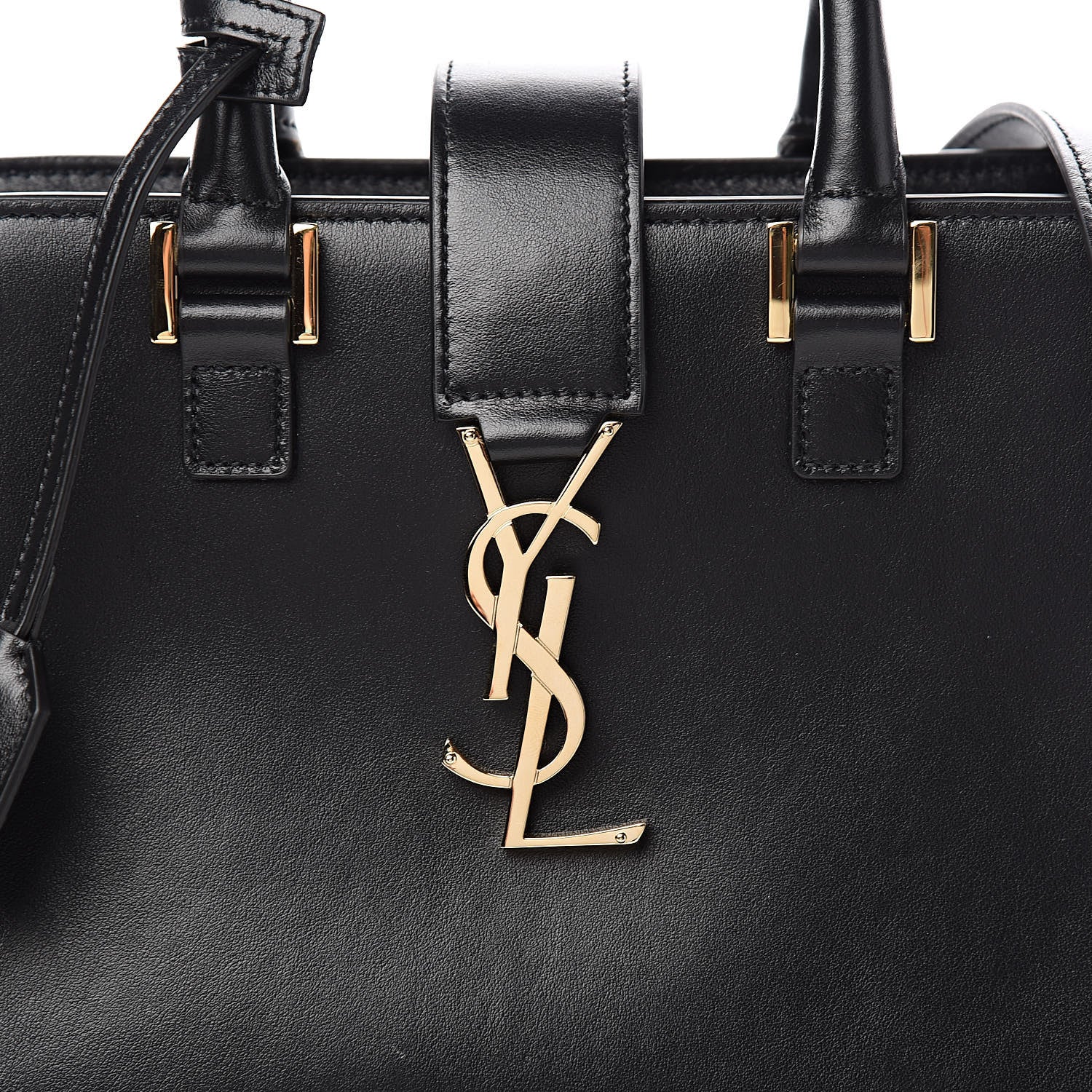 Saint Laurent Calfskin Monogram Baby Cabas Black 10 of 10