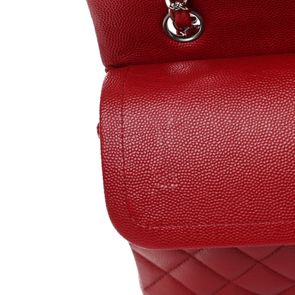 Chanel Caviar Quilted Medium Double Flap Red 11 of 12
