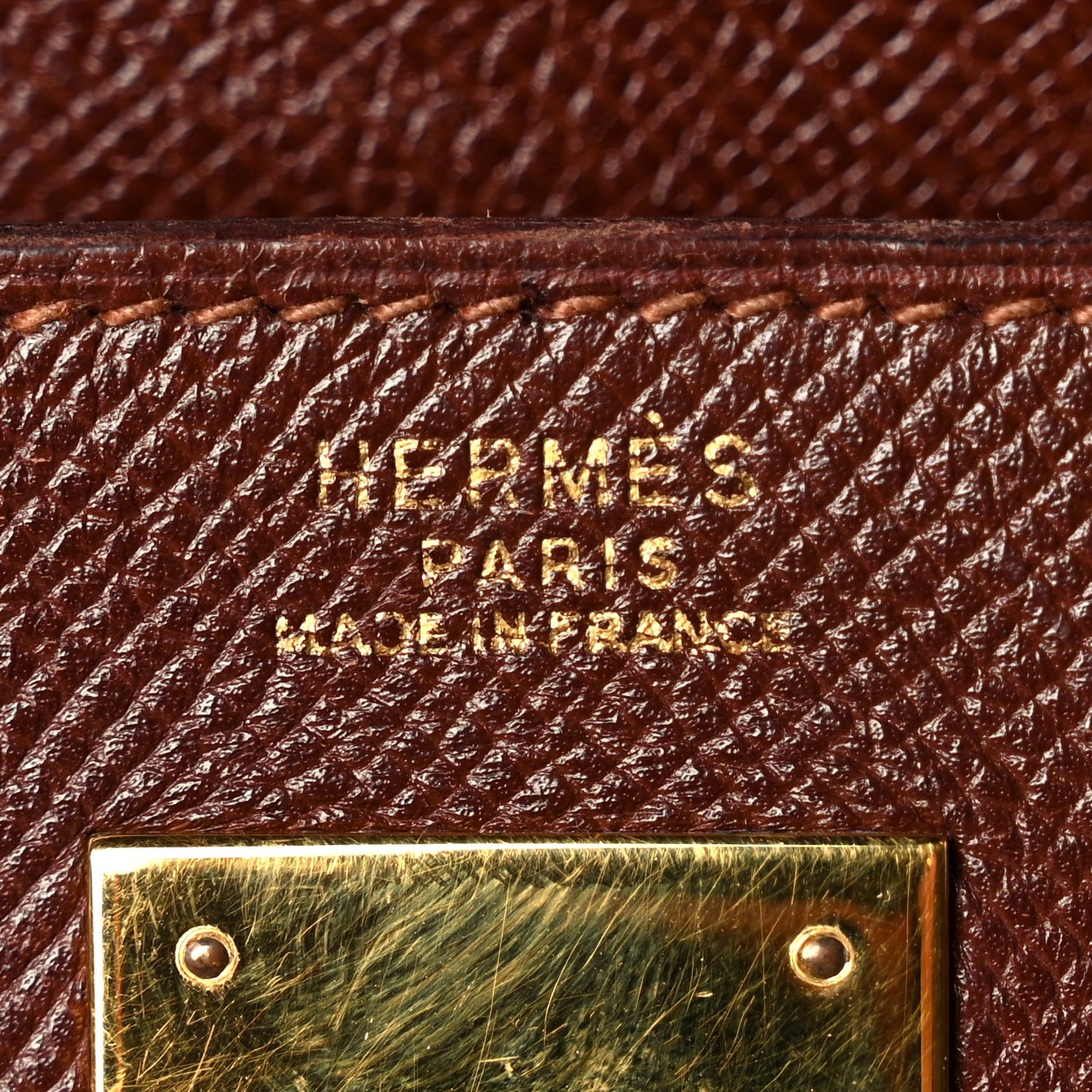 Hermes Courchevel Kelly Retourne 32 Chocolate 5 of 13