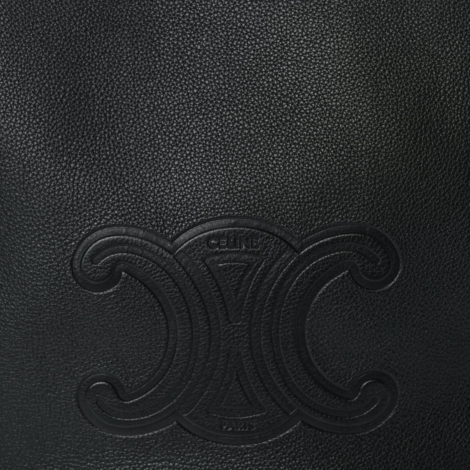Celine Supple Calfskin Cuir Triomphe Large Heloise Shoulder Bag Black 7 of 9
