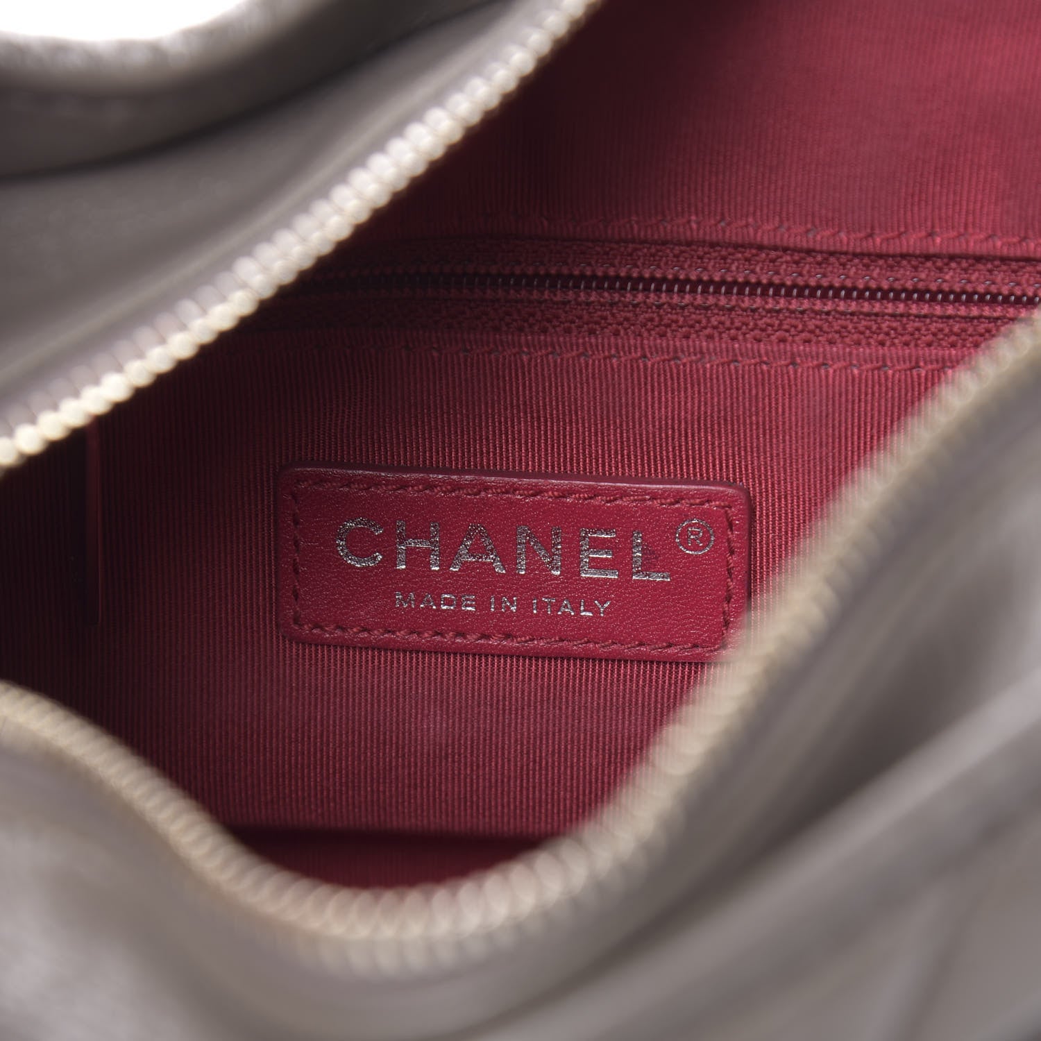 Chanel Aged Calfskin Quilted Small Gabrielle Hobo Grey 6 of 11