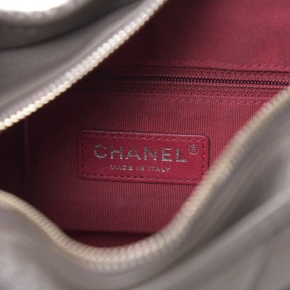 Chanel Aged Calfskin Quilted Small Gabrielle Hobo Grey 6 of 11