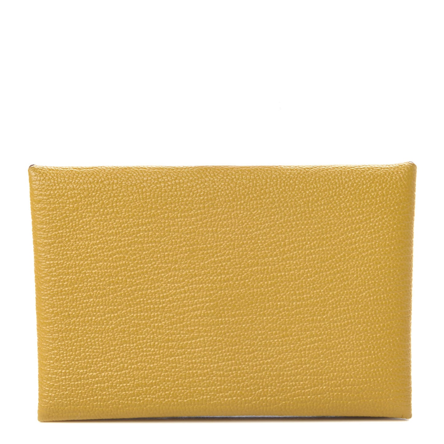Chevre Mysore Calvi Card Case Jaune Ambre