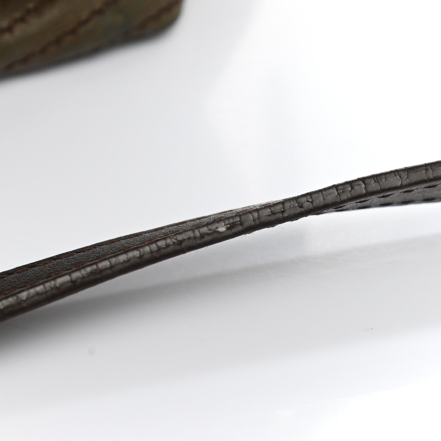 Lanvin Lambskin Stitched Padam Bowling Satchel Brown 11 of 14