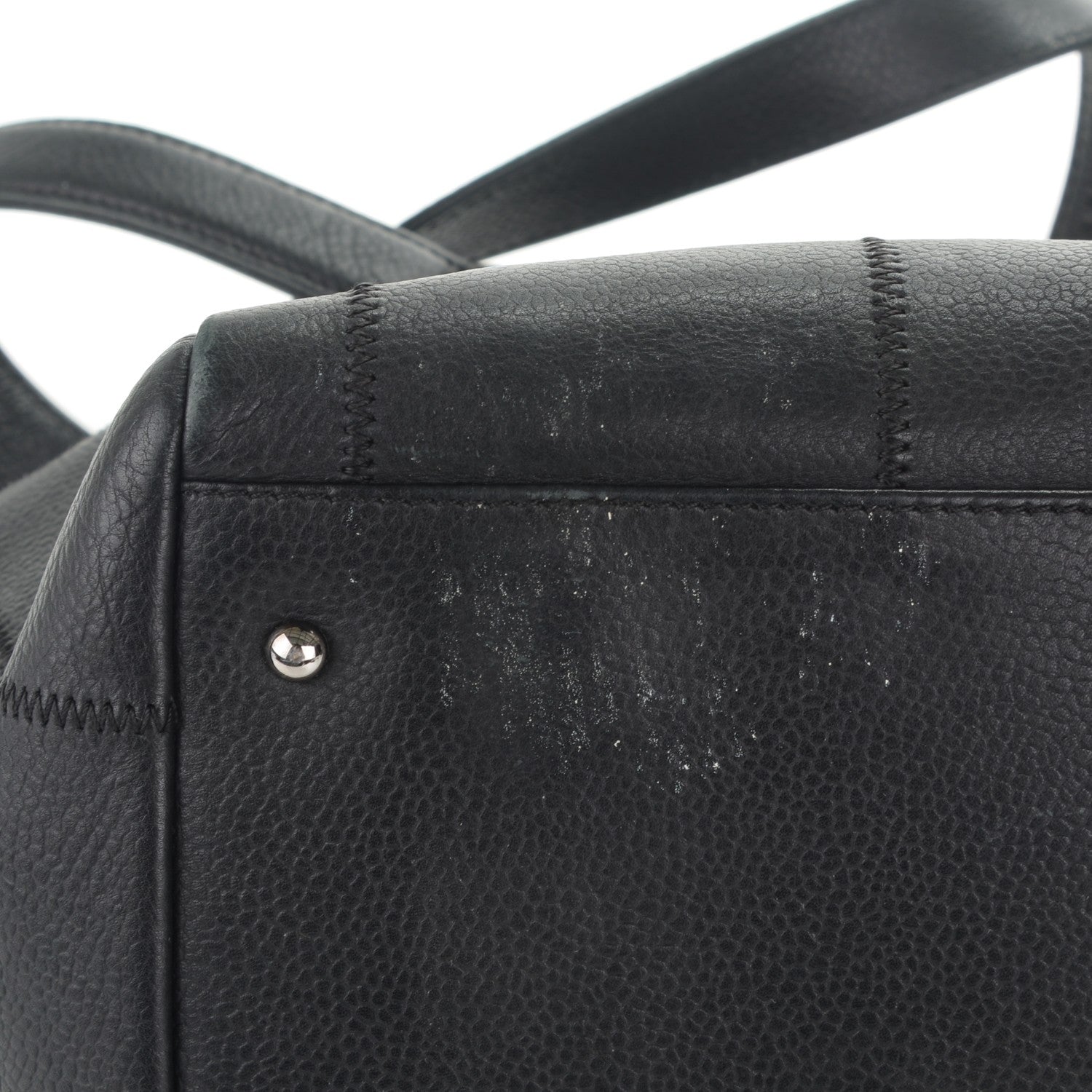 Chanel Caviar Square Stitched Bowler Black 10 of 10