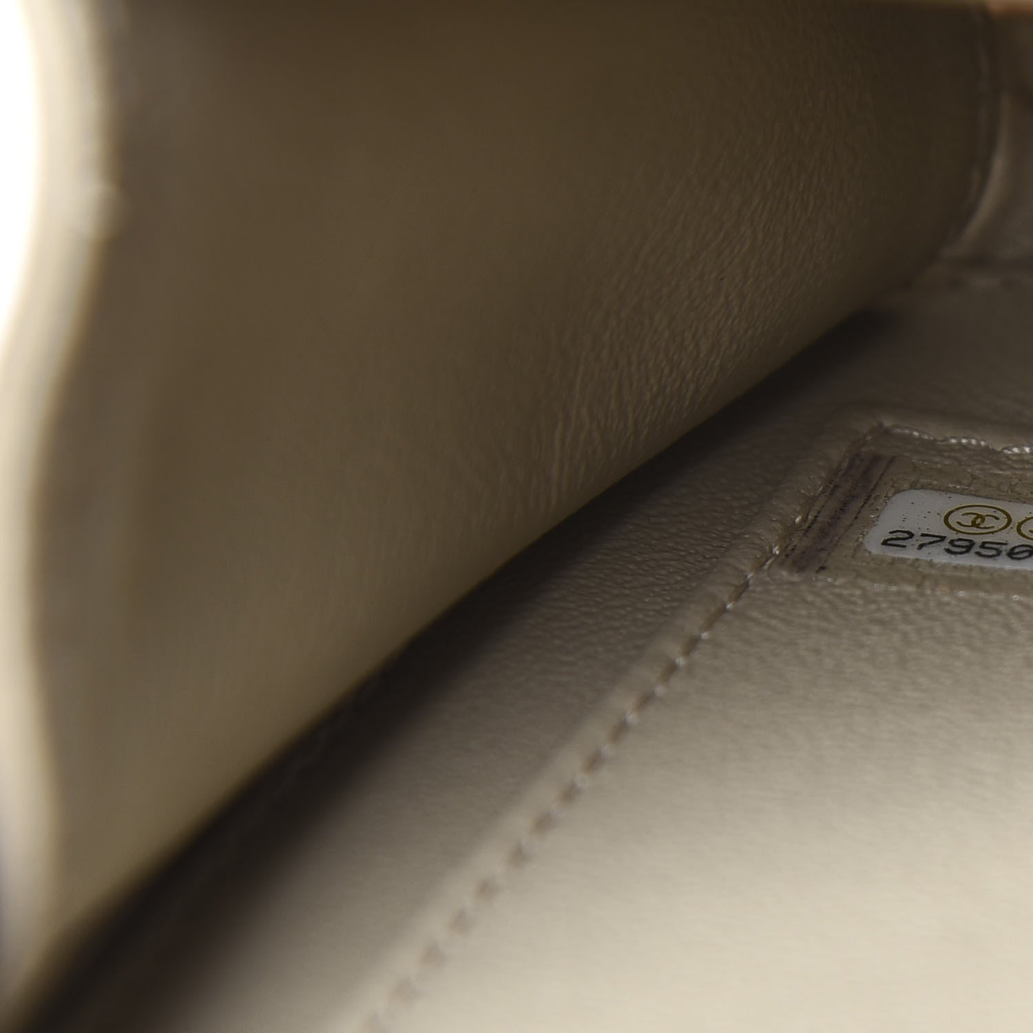 Chanel Caviar Quilted Small CC Filigree Vanity Case Light Beige 7 of 10