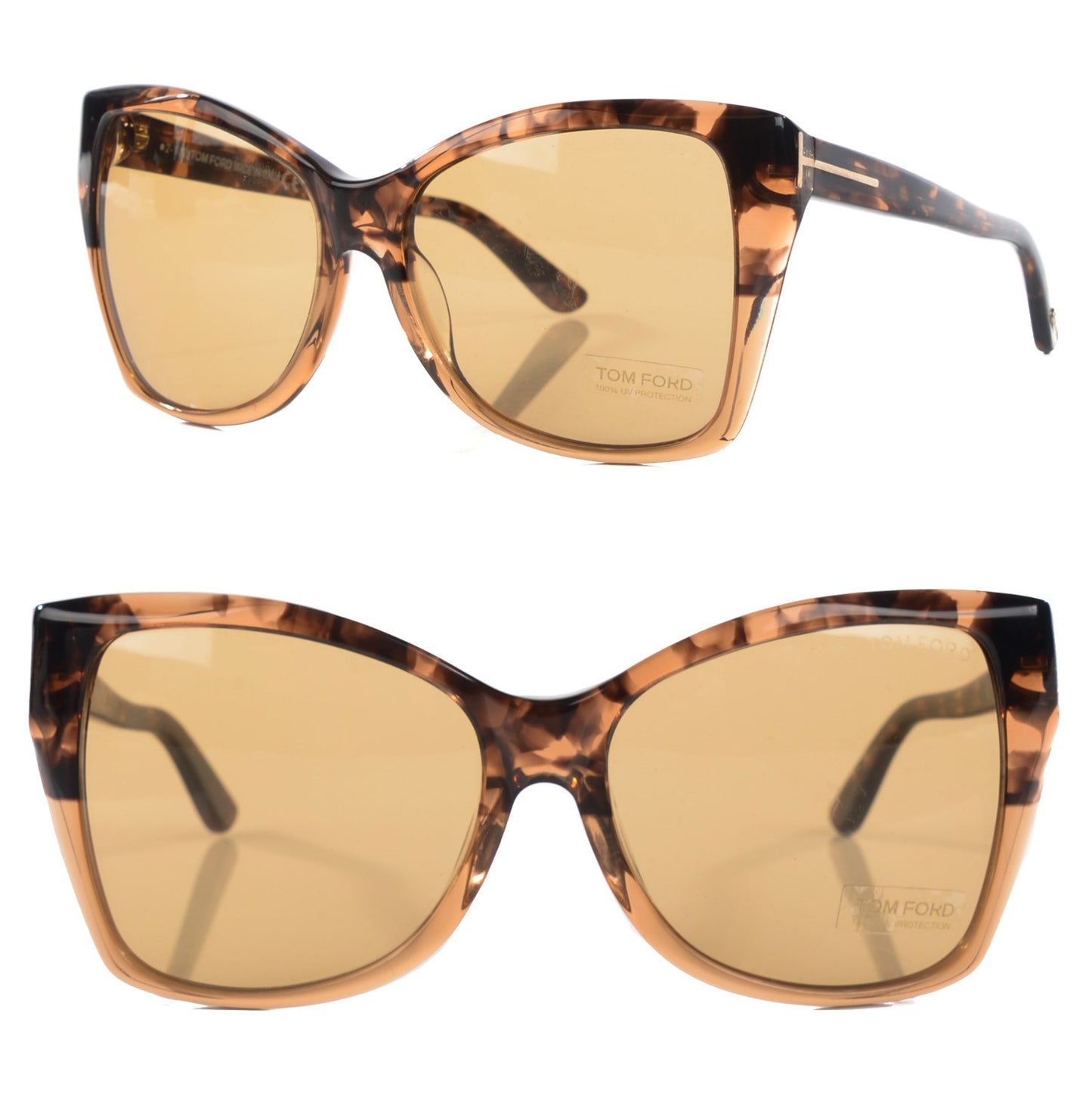 Carli Oversize Square Cateye Sunglasses TF295 Blonde Havana
