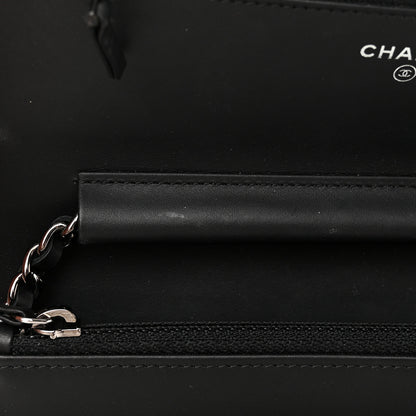 Chanel Patent Quilted Wallet On Chain WOC Black 12 of 17