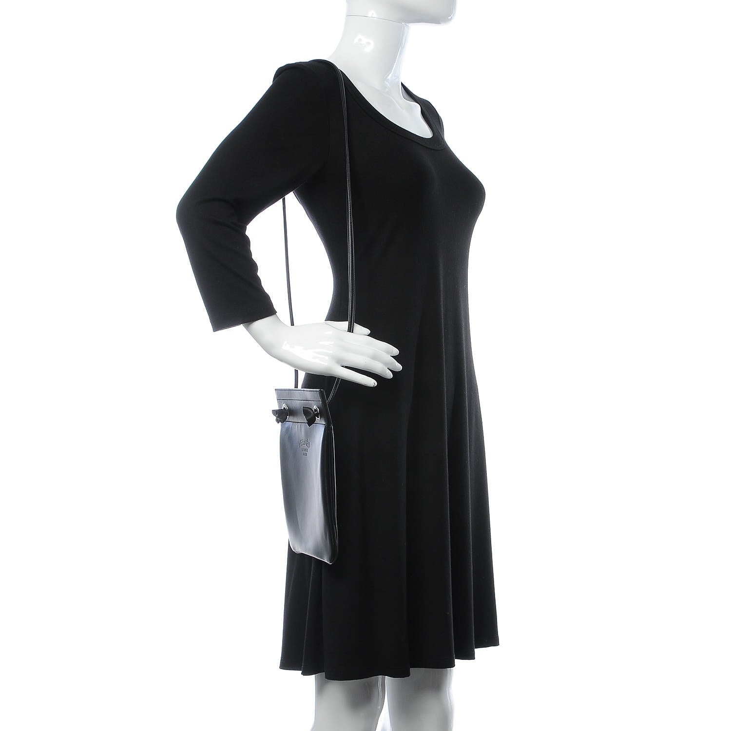 Hermes Milo Lambskin Swift Mini Aline Black 2 of 8