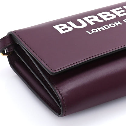 Burberry Calfskin Logo Hazelmere Wallet With Detachable Strap Mahogany Red 7 of 8