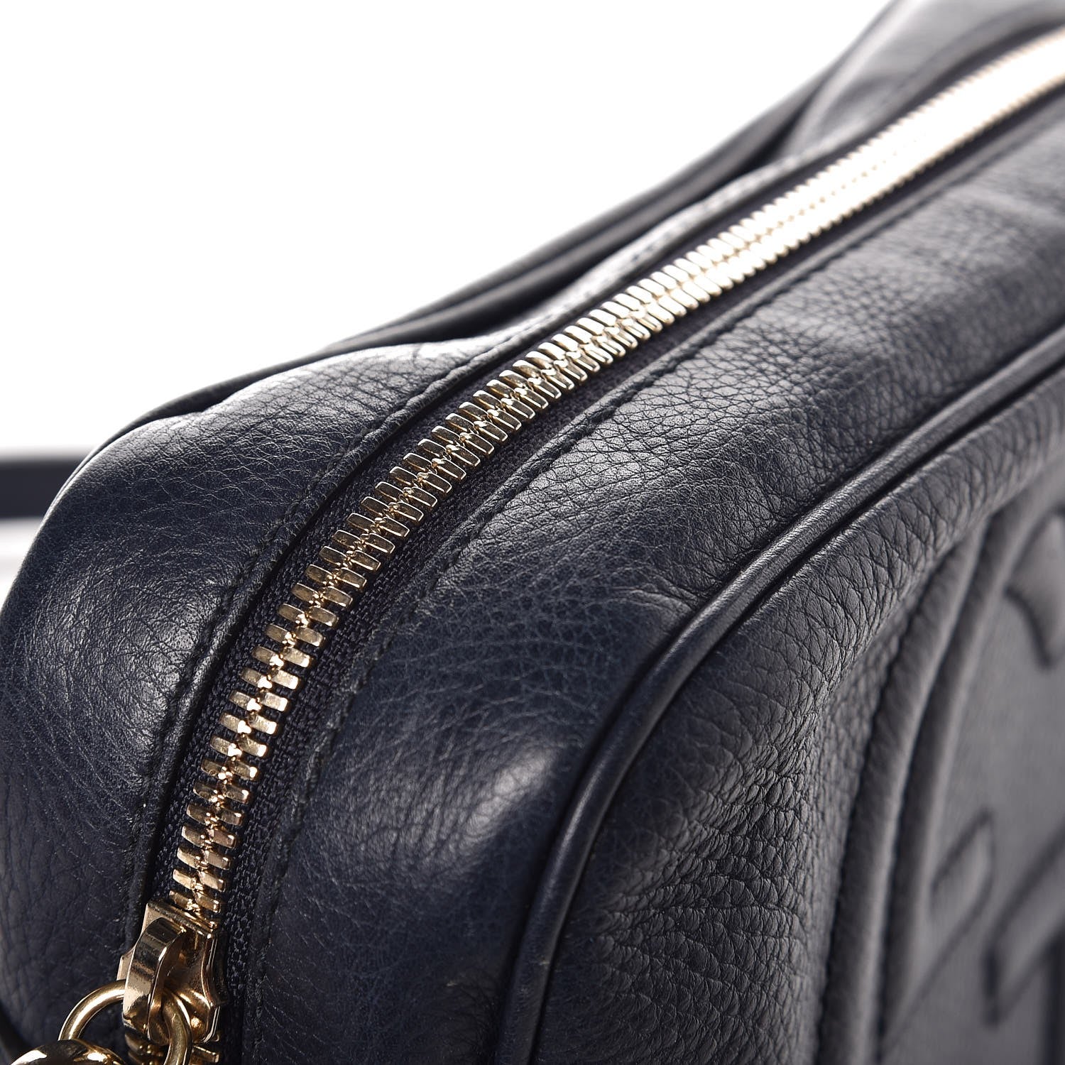 Gucci Pebbled Calfskin Small Soho Disco Bag Blue 9 of 18