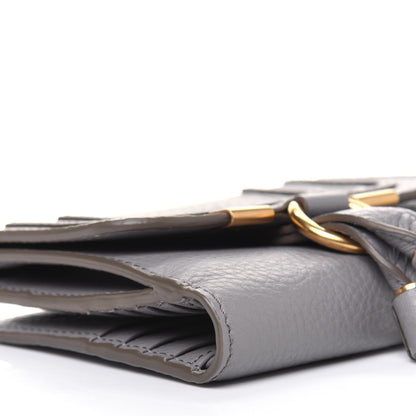 Chloe Grained Calfskin Marcie Square Wallet Cashmere Grey 9 of 12