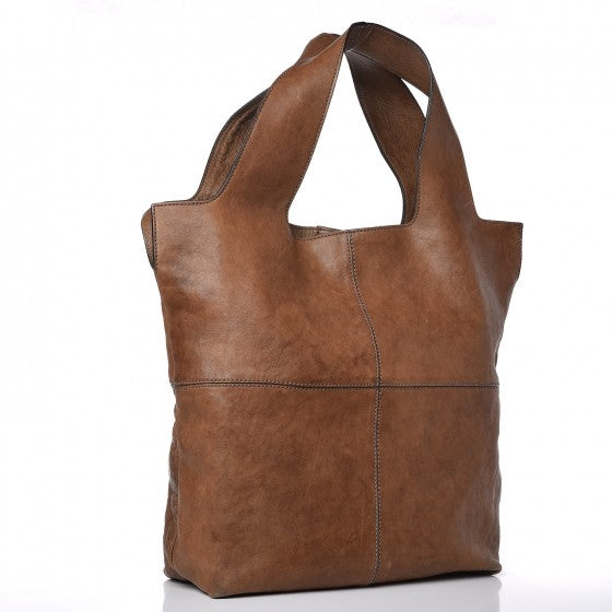 Lambskin George V Apron Bag Brown
