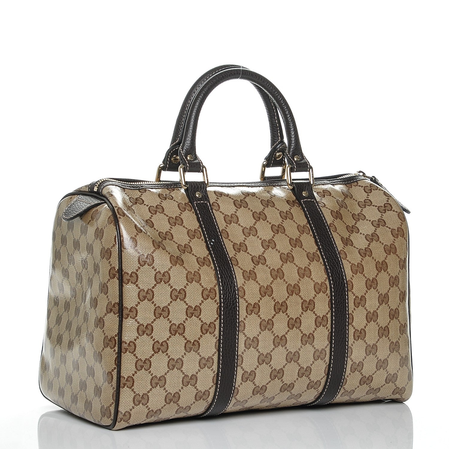 Gucci Crystal Monogram Medium Joy Boston Dark Brown 3 of 5