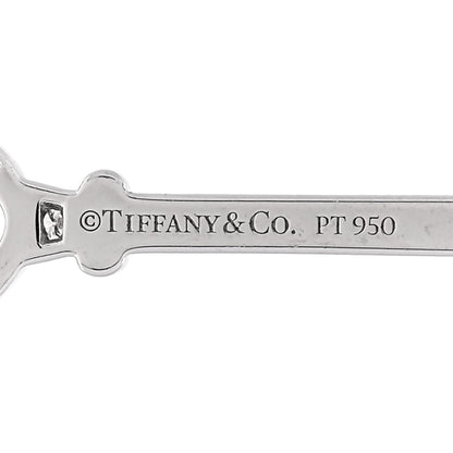 Tiffany Platinum Diamond Victoria Key Pendant 4 of 5