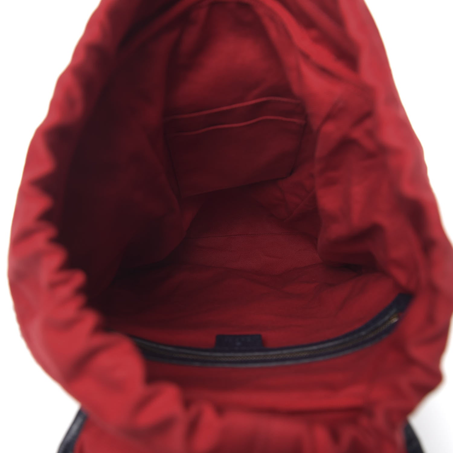 Gucci Covered Wool GG Monogram Small Double Buckle Backpack Navy Red 4 of 9