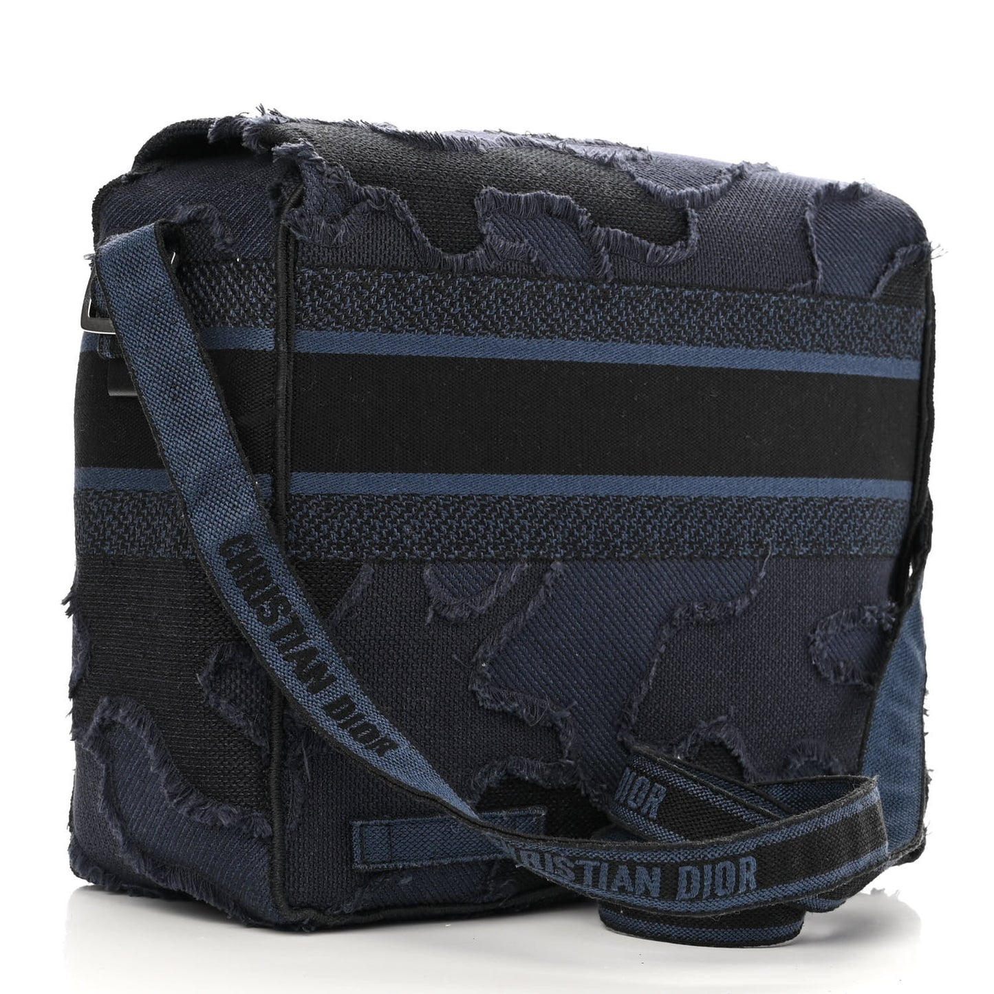 Canvas Embroidered Camouflage Diorcamp Messenger Navy