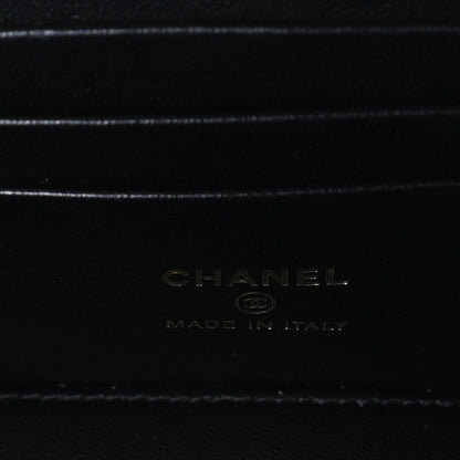 Chanel Lambskin Quilted Metal Twist Small Top Handle Vanity Case With Chain  Black 6 of 10