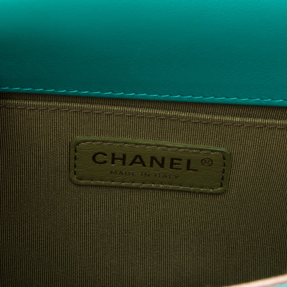 Chanel Lambskin Quilted Medium Boy Flap Turquoise 7 of 8