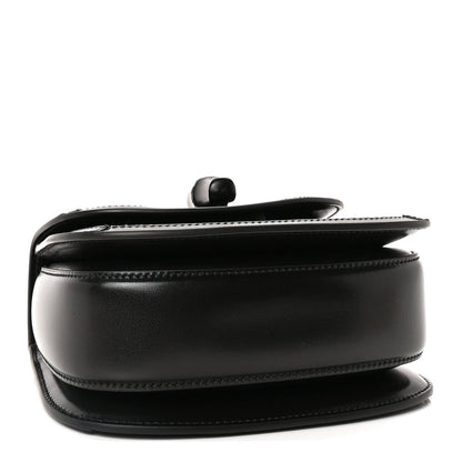 Gucci Moire Fabric Calfskin Rhinestone Monogram Monochrome Mini Bamboo 1947 Top Handle Chain Bag Black 3 of 7