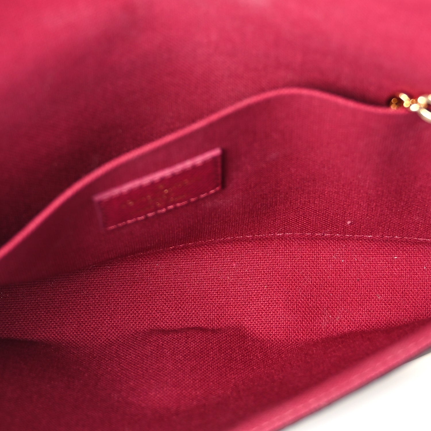 Louis Vuitton Monogram Pochette Felicie Chain Wallet Fuchsia 5 of 9