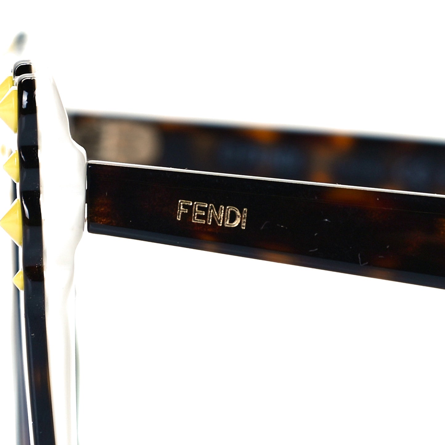 Studded Square Cat Eye Sunglasses FF 0260/S Havana