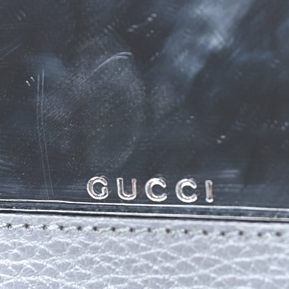 Gucci GUCCI Dollar Calfskin Enamel Monochrome Mini GG Marmont Chain Wallet Deep Grey Deep Grey 5 of 7
