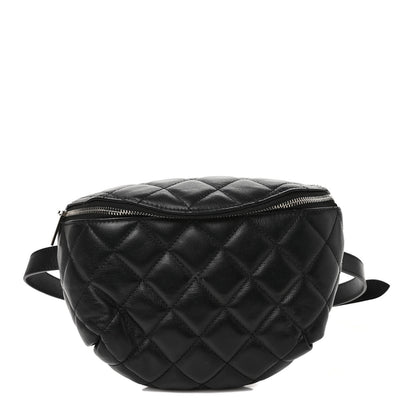 Chanel Calfskin Quilted Waist Belt Bag Black 1 of 9