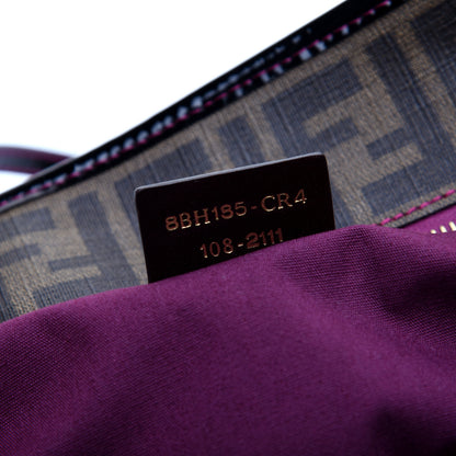 Fendi Zucca Spalmati Clover Lady Bug Roll Tote Tobacco 9 of 11