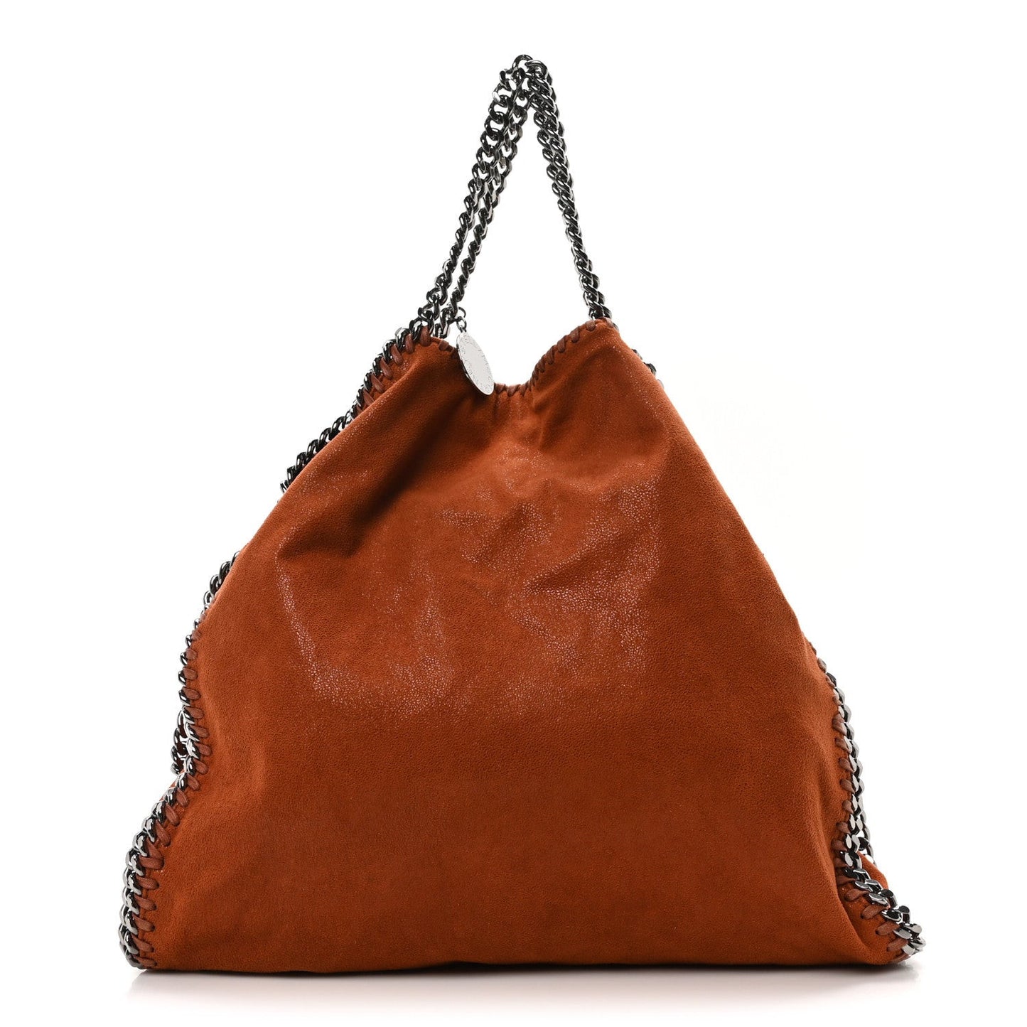 Shaggy Deer Small Falabella Fold Over Tote Brandy