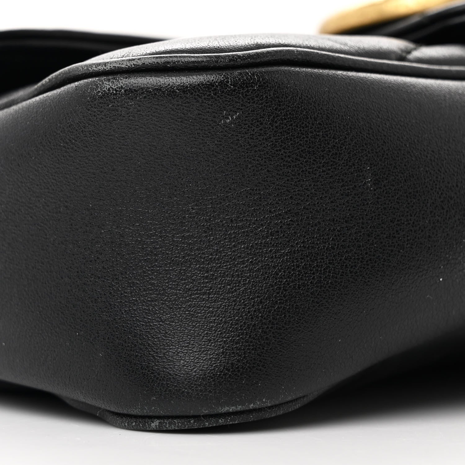 Gucci Calfskin Matelasse Super Mini GG Marmont Shoulder Bag Black 9 of 11