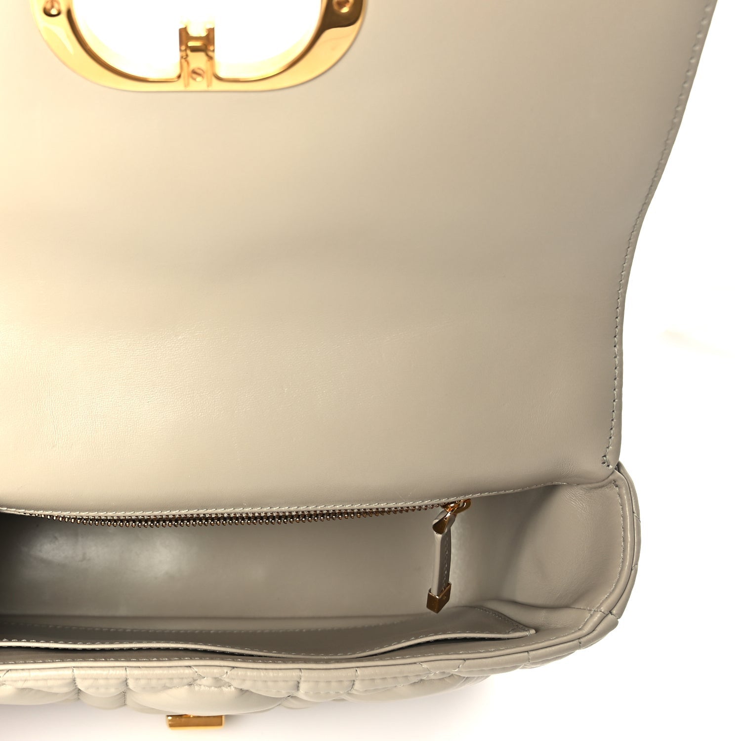 Christian Dior Calfskin Macrocannage Medium Caro Bag  Sand 4 of 8