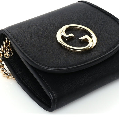Gucci Roxy Calfskin Medium Blondie Chain Wallet Black 7 of 8