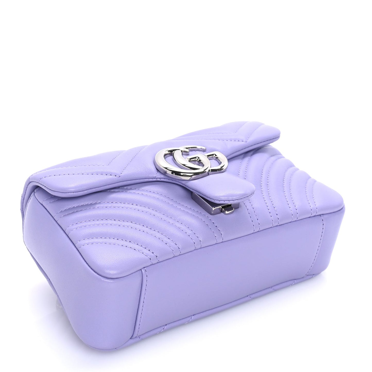 Calfskin Matelasse Small GG Marmont Shoulder Bag  Purple