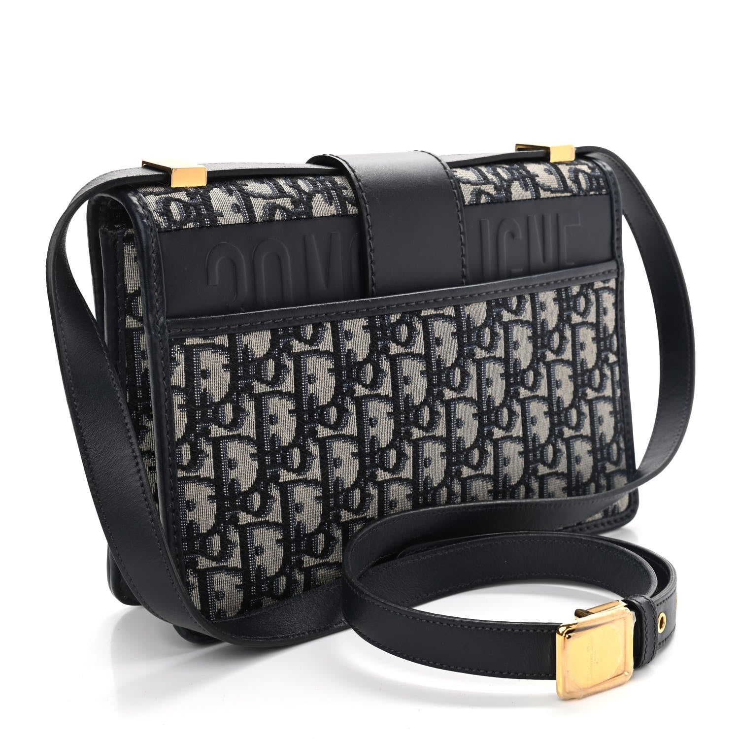 Christian Dior Oblique 30 Montaigne Flap Bag Blue 3 of 10