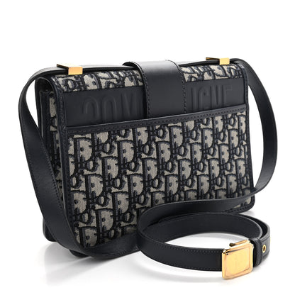 Christian Dior Oblique 30 Montaigne Flap Bag Blue 3 of 10