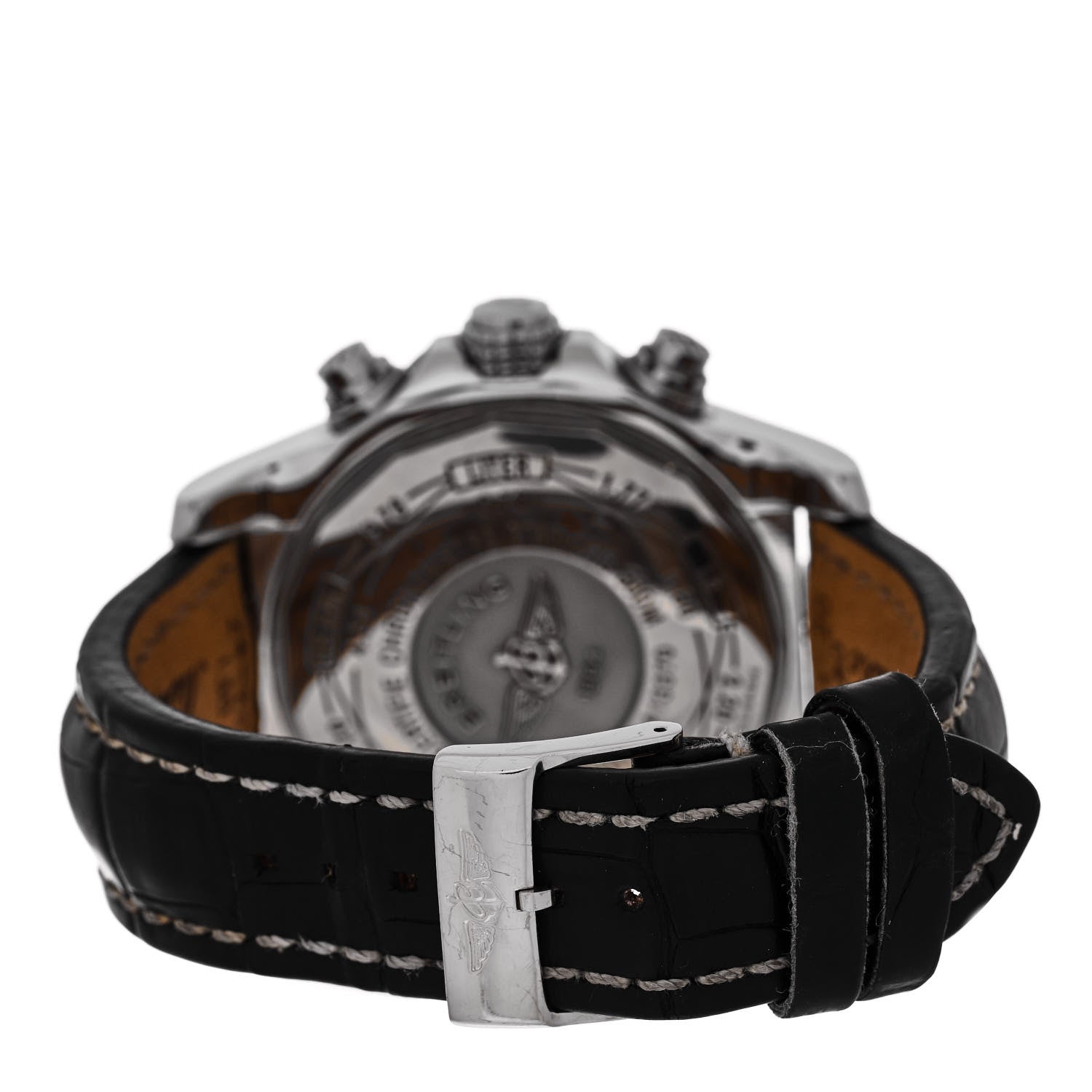 Breitling Stainless Steel Alligator Diamond Bezel 48mm Super Avenger Automatic Watch Black A13370 3 of 4