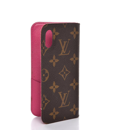 Louis Vuitton Monogram iPhone X Folio Case in Rose Pop 12 of 15