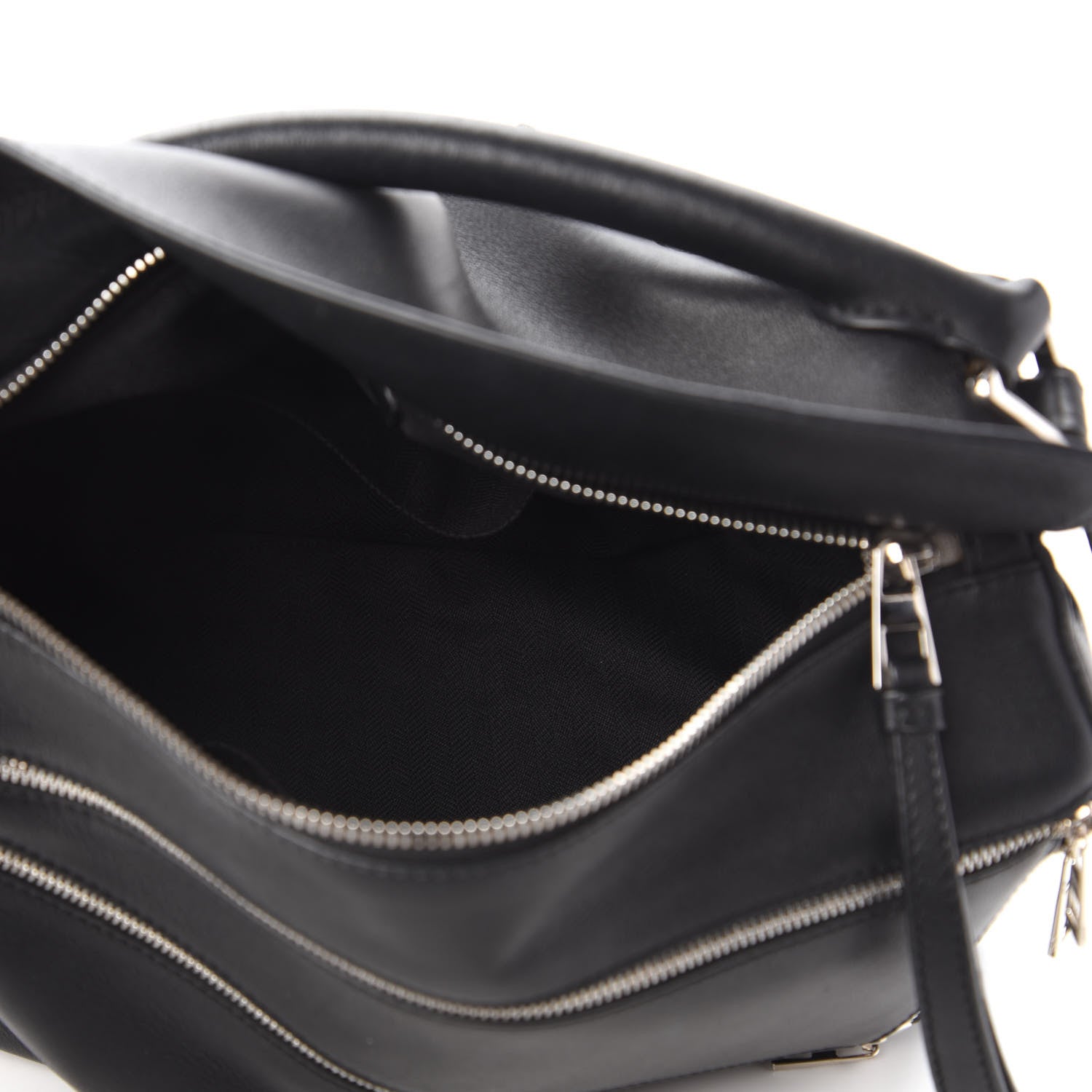 Loewe Calfskin Zipper Puzzle Bag Black 5 of 9