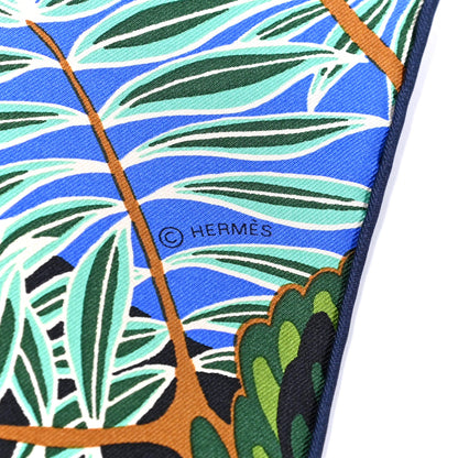 Hermes Silk The Three Graces Scarf 90 Bleu Vif Marron Vert 4 of 6
