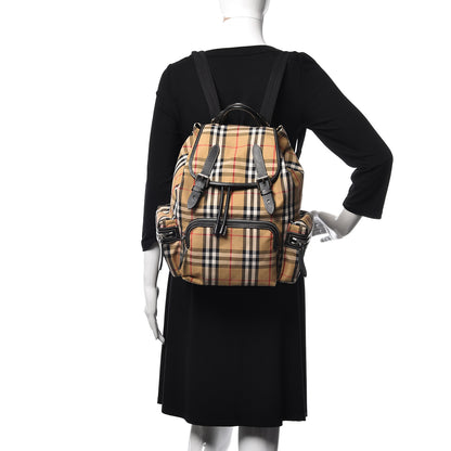 Burberry Nylon Vintage Check Medium Rucksack Backpack Antique Yellow 2 of 10