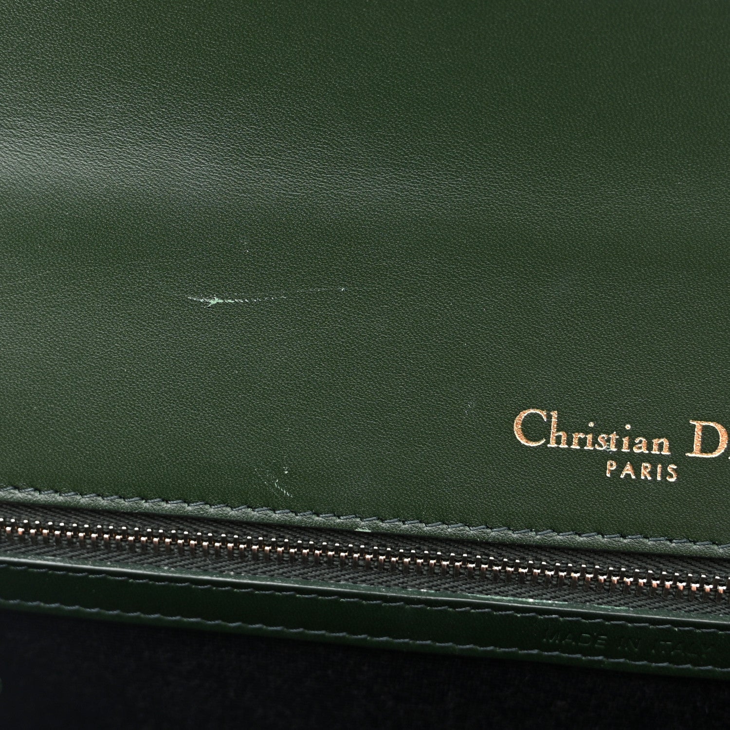 Christian Dior Ceramic Effect Deerskin Large Diorama Flap Bag Malachite Green 11 of 13
