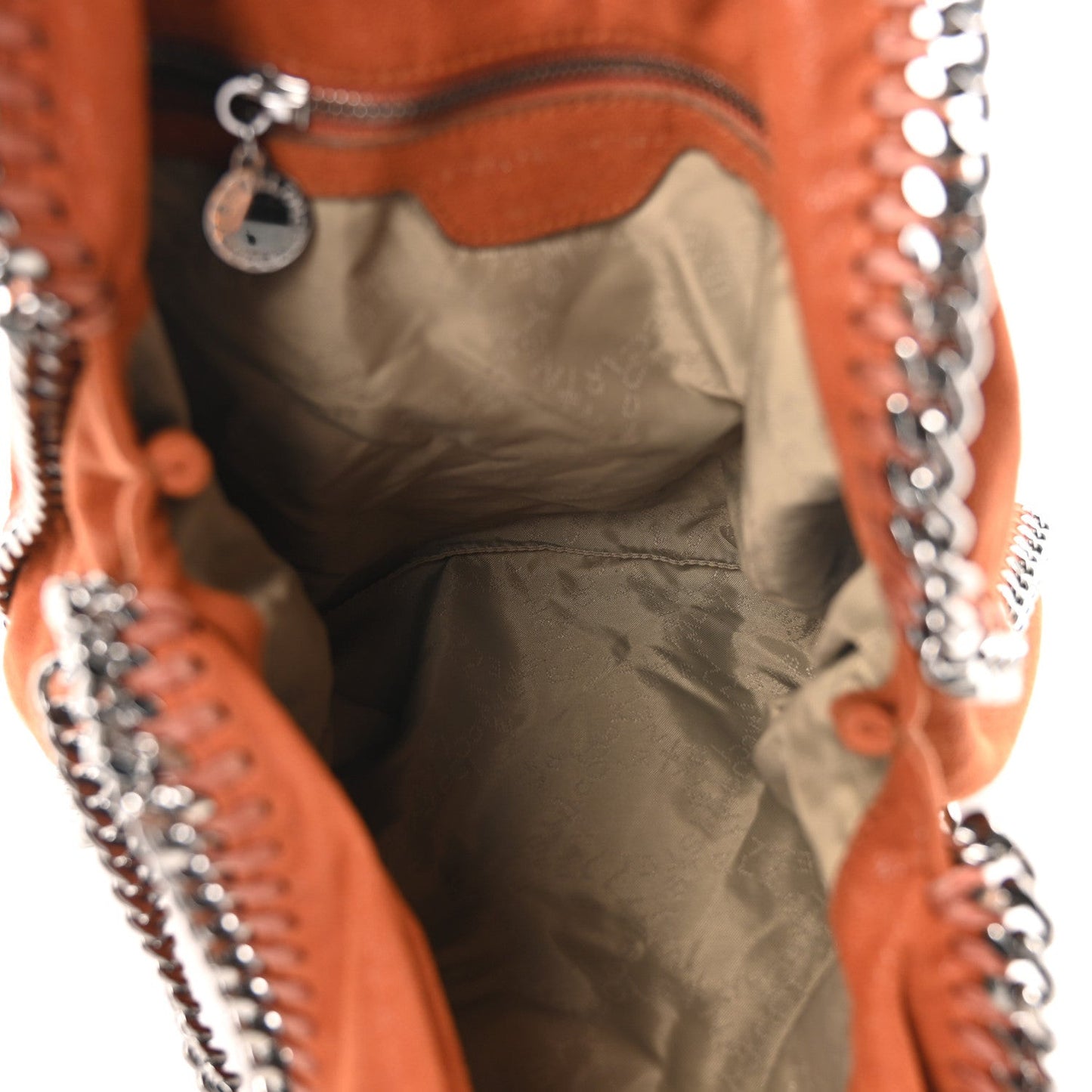 Shaggy Deer Small Falabella Fold Over Tote Brandy