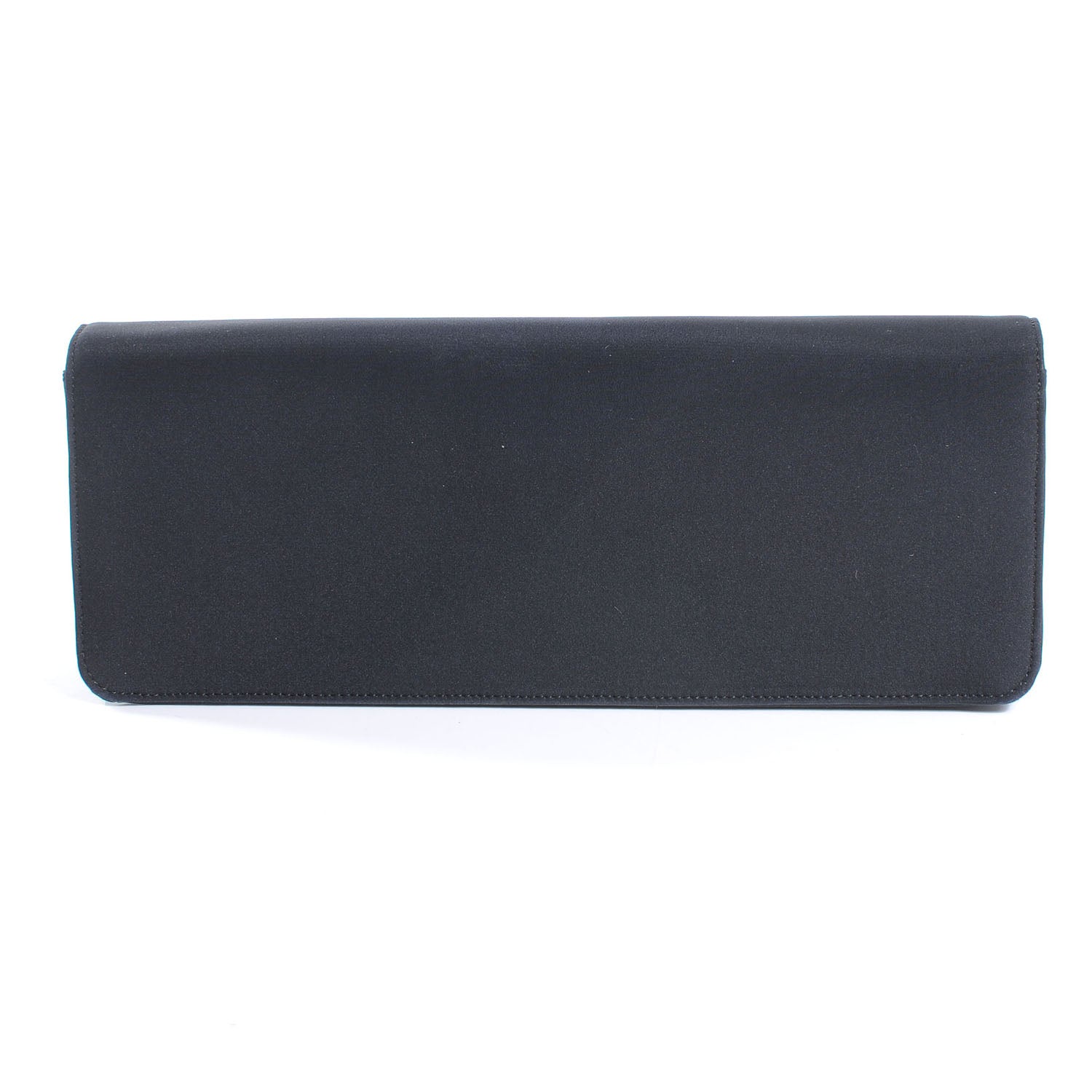 Chanel Satin Ribbon Bow Clutch Black 3 of 6